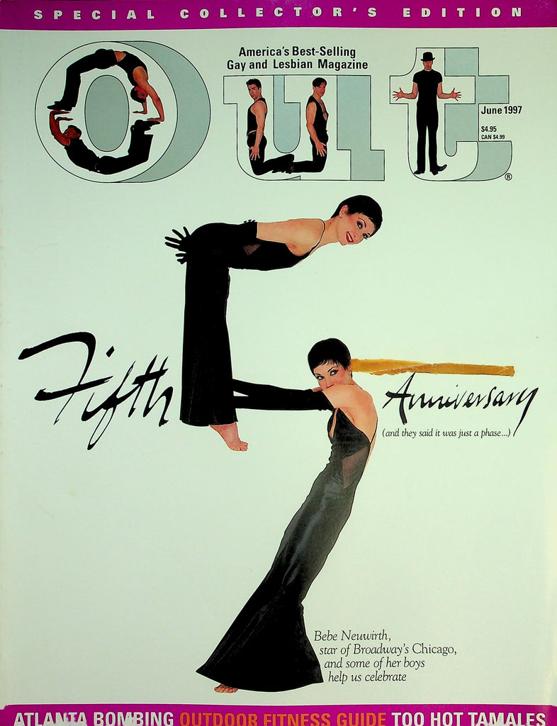 OUT LGBTQ+ Magazine  Bebe Neuwirth Star Of Broadway's Chicago  June 1997  Special Collector Edition   042126lmp