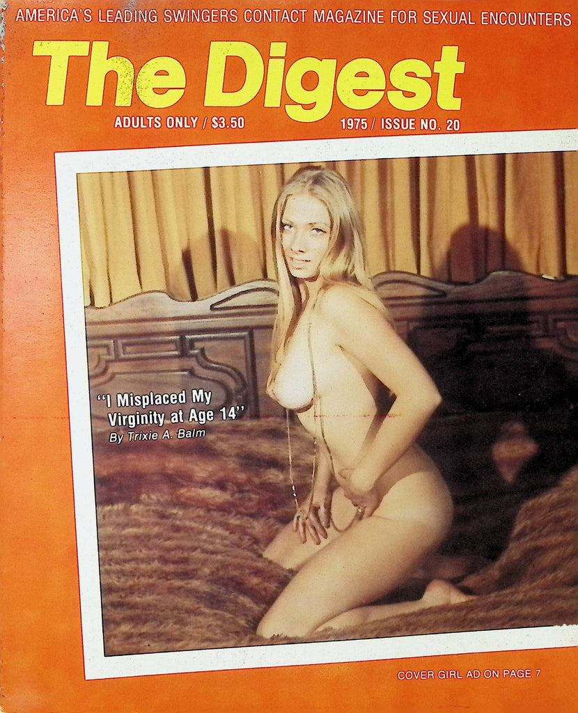 The Digest Issue #20 1975 Trixie A Balm America's Leading Swingers contact Digest Magazine 081924AMP