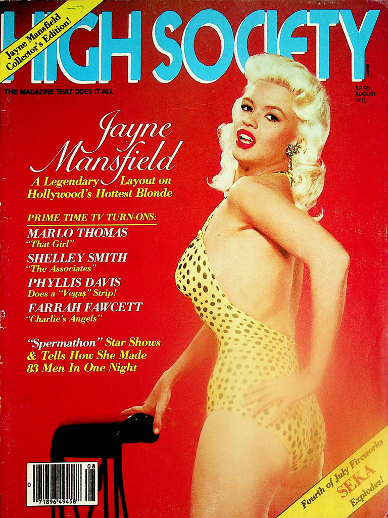 High Society Jayne Mansfield Collector Edition  Farrah Fawcett / Seka  August 1980    012924lm-p