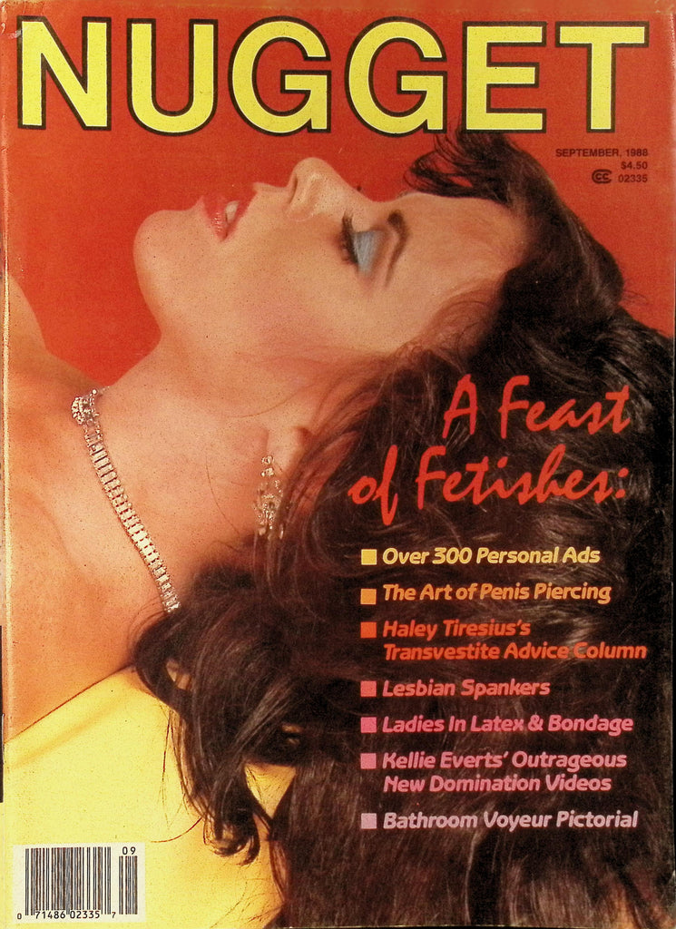 Nugget Magazine September 1988 Lesbian Spankers Haley Tiresius Kellie Evert 123025AMP