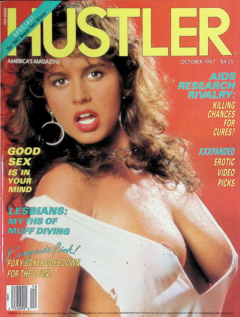Hustler Magazine October 1987 Lesbians Myths of Muff Diving   092626LLP