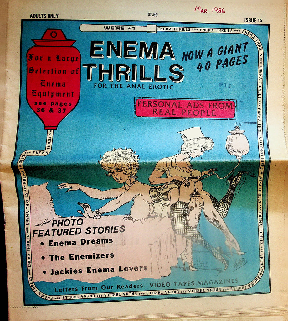 Thrills Newspaper  For The Anal Erotic / Personal Ads  #15 March 1986    082324lm-p
