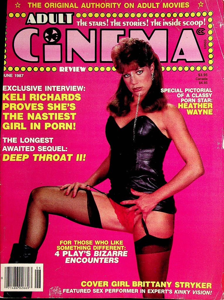 Adult Cinema Review Magazine  Covergirl Brittany Stryker / Heather Wayne  June 1987   102523lm-p