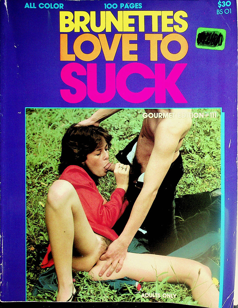 Brunettes Love To Suck Magazine  Thrill Ride November 1983  Gourmet Edition    102023lm-p2