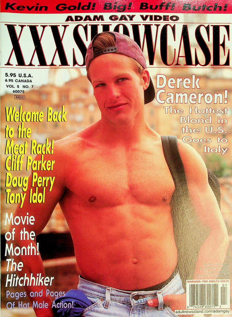 Adam Gay Video XXX Showcase Magazine  Cover Guy Derek Cameron  vol.5 #7  January 1998    041526lmp