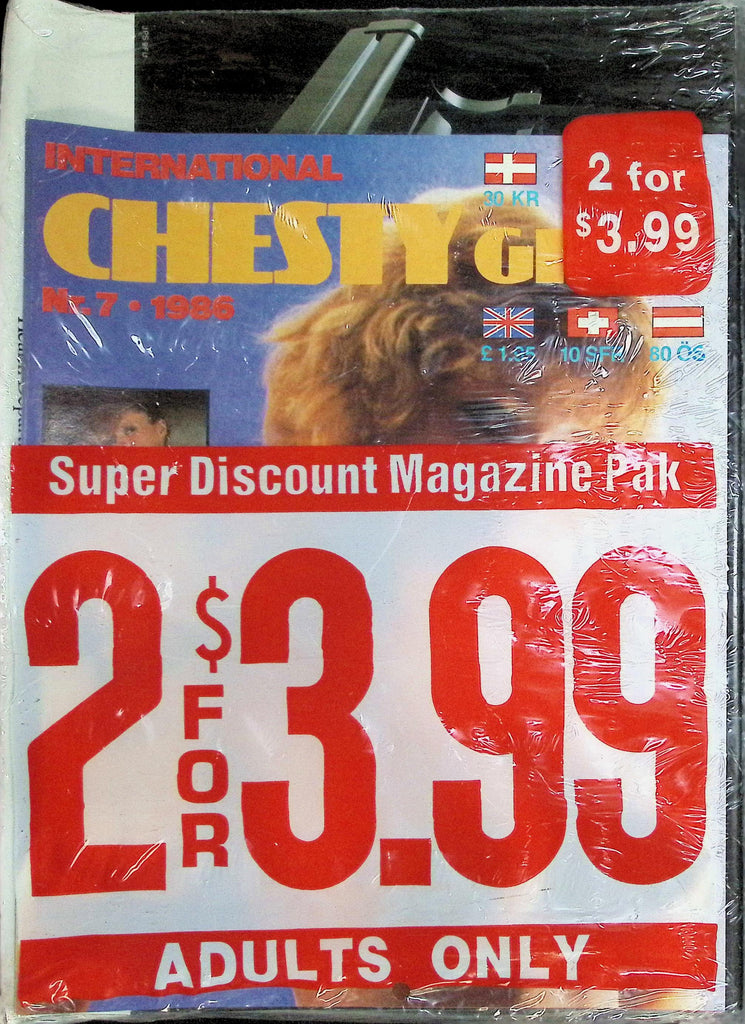 Lot of 2 Magazines: International Chesty Girls #7 1986 & International Club Vol 16 #13   New/Sealed 1980s 091926LLP