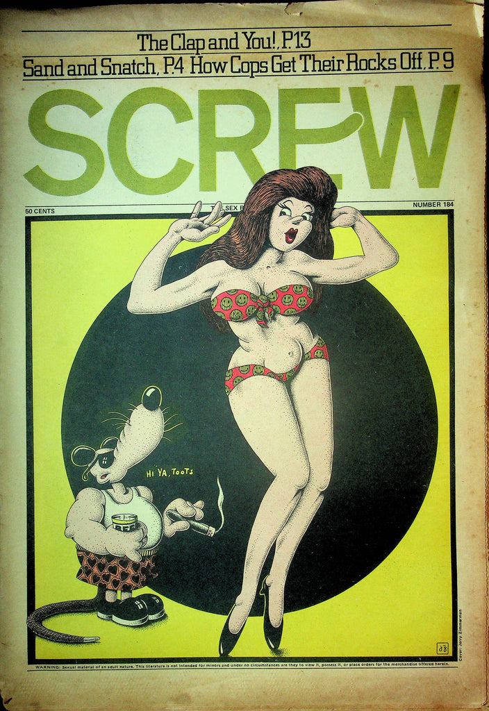 Screw Men's Newspaper The Clap And You No.184 September 11 1972 061124OSRP