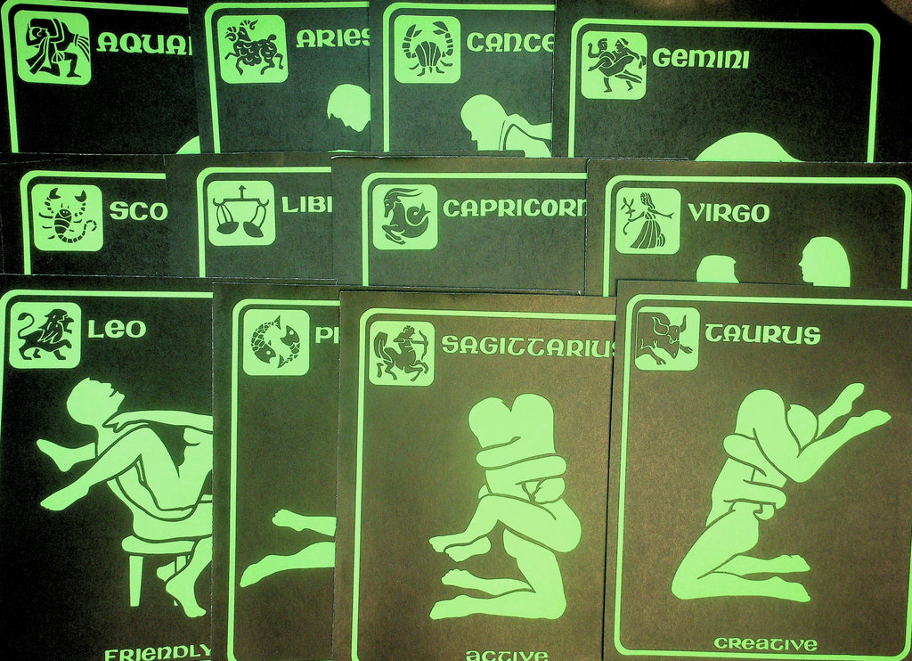 Horoscope Sexual Positions Cards  Full Complete Set Of 12    090226lmp-GSC
