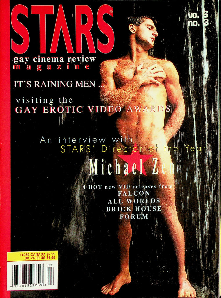 Stars Gay Cinema Review Magazine It's Raining Men... / Michael Zen Interview  vol.6 #3 1990's    041926lmp