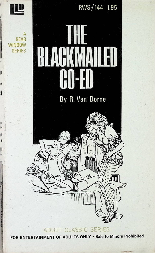 The Blackmailed Co-Ed by R Van Dorne RWS144 Rear Window Series 1970 Adult Paperback Novel-082724AMP