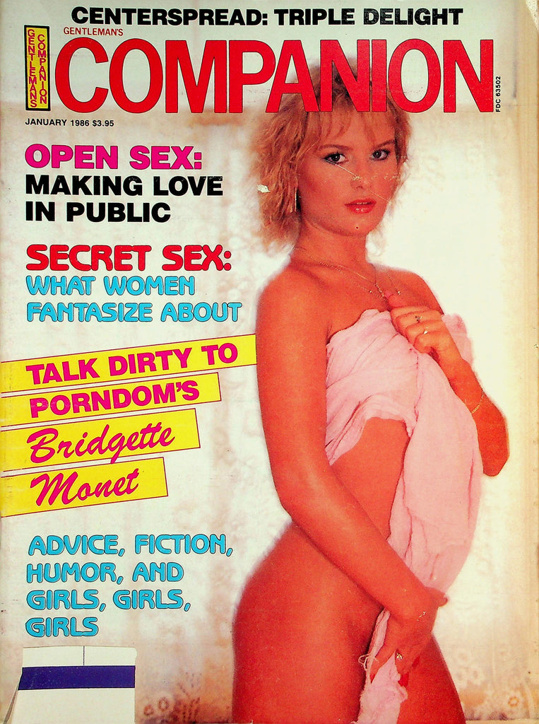 Companion Magazine  Secret Sex, Bridgette Monet, Centerspread Triple Delight  January 1986    032826lmp