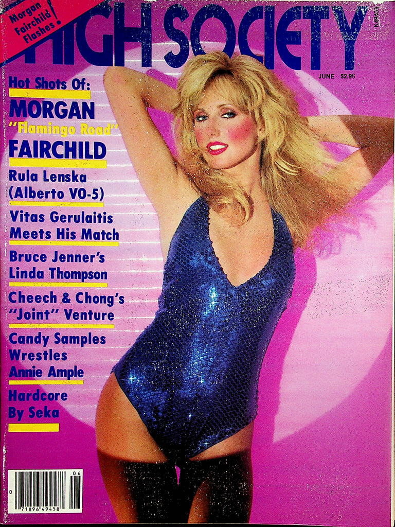 High Society Magazine  Morgan Fairchild / Candy Samples Wrestles Annie Ample June 1981   031124lm-p