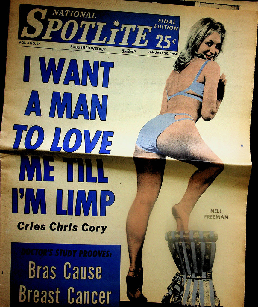 National Spotlite Vintage Newspaper  I Want A Man To Love Me Till  I'm Limp  January 20, 1969    032025lm-p
