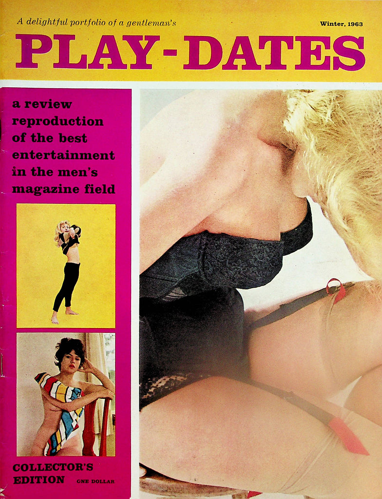 Play-Dates Vintage Magazine  Centerfold Girl Margo Gohlke / Beach Party  Winter 1963  Collector Edition    092724lm-p