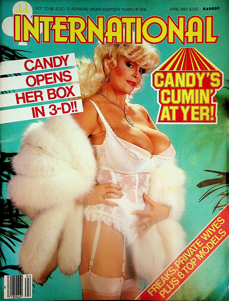 Club International Magazine   Candy Samples In 3-D !  w/glasses  April 1983  011125lm-p