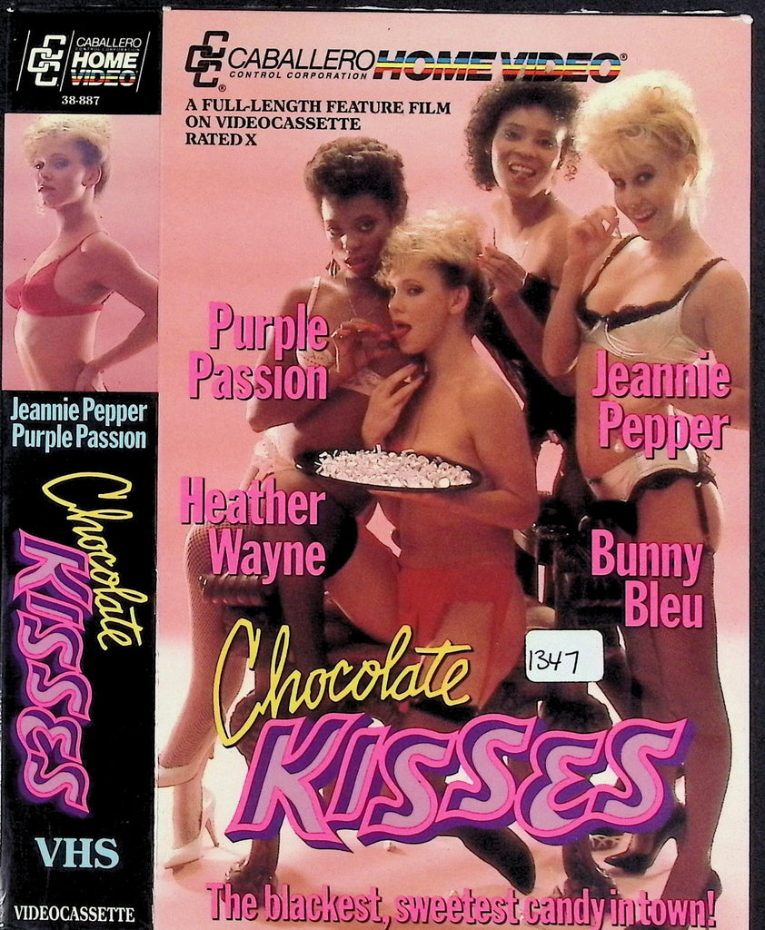 Chocolate Kisses with Heather Wayne Bunny Bleu Jeannie Pepper Adult VHS Caballero 051826AKVHS