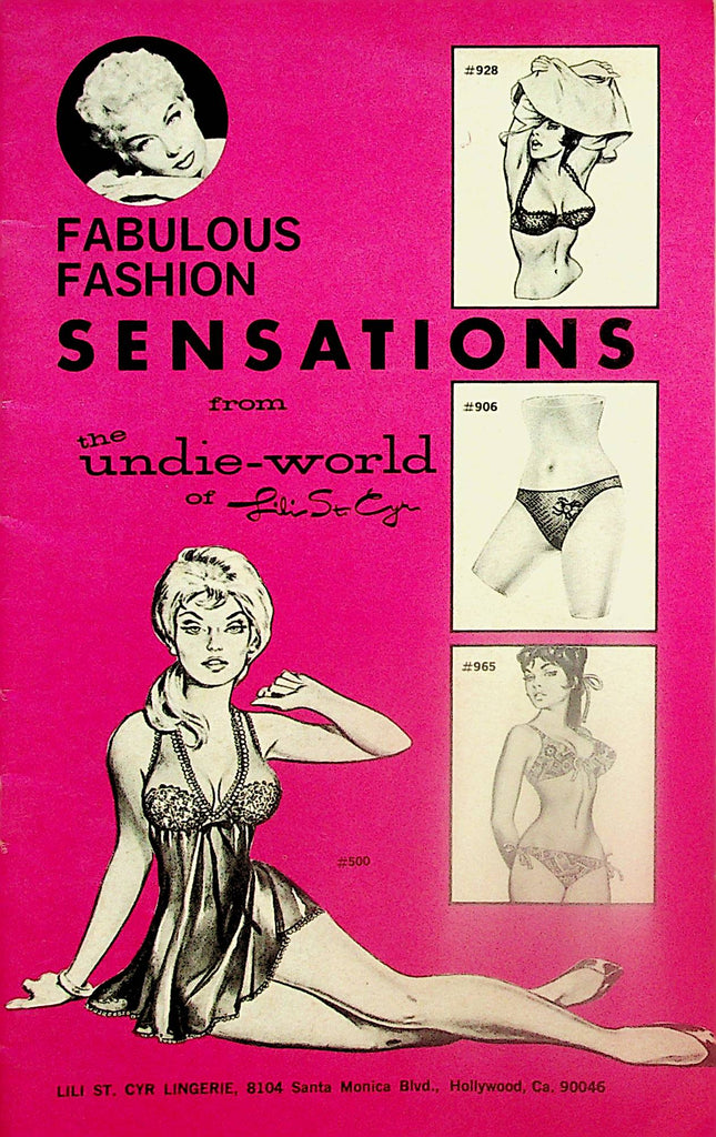 Fabulous Fashion Sensations Catalog From The Undie-World Of Lilly St. Cyr  1960's     060524lm-p