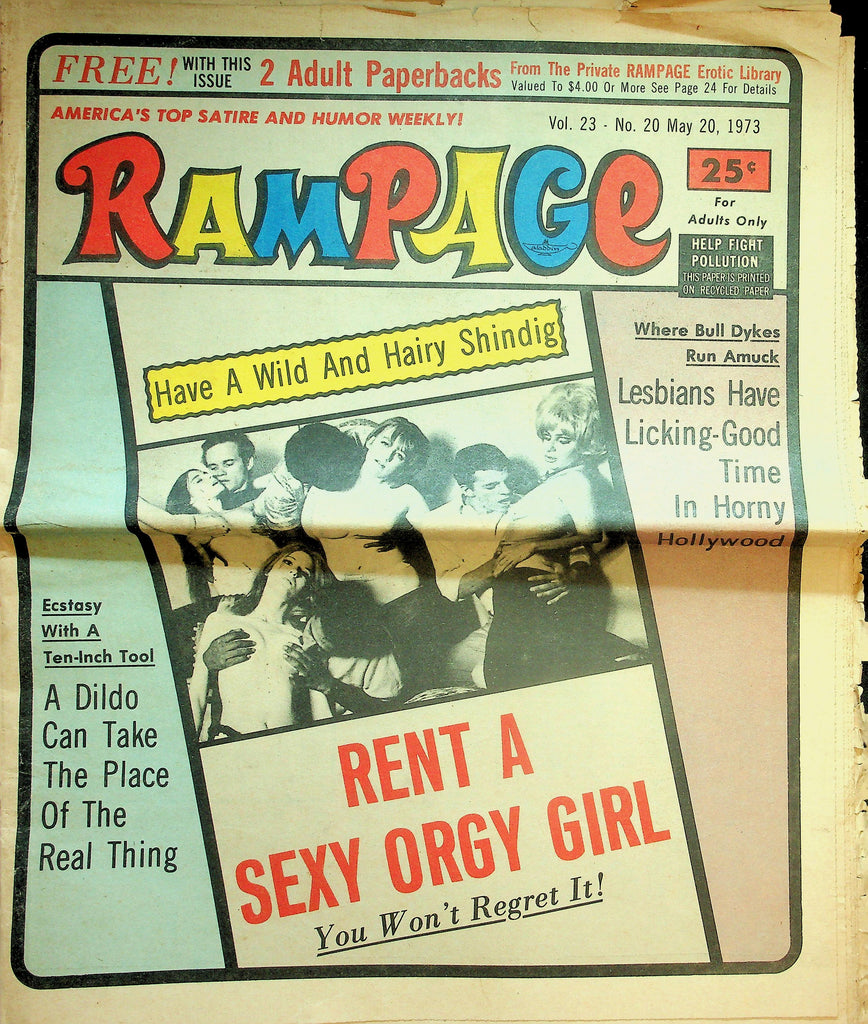 Rampage Adult Newspaper   Rent A Sexy Orgy Girl   May  20, 1973  050826lmp