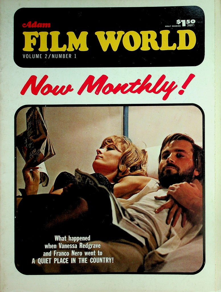 Adam Film World Magazine   Cover: Vanessa Redgrave & Franco Nero In 'A Quiet Place In The Country!'   vol.2 #1 February 1970   040226lmp