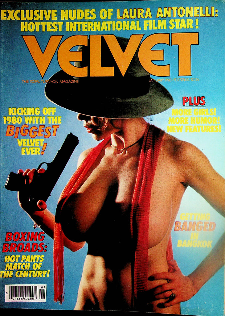 Velvet Magazine  Nudes Of Laura Antonelli / Boxing Broads / Getting Banged In Bangkok  January 1980   020425lm-p
