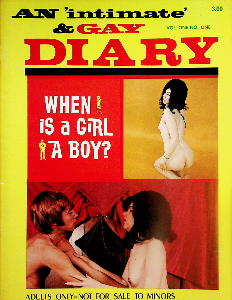An 'Intimate & Gay Diary Magazine  When Is A Girl A Boy?  vol.1 #1  1970's     032824lm-p