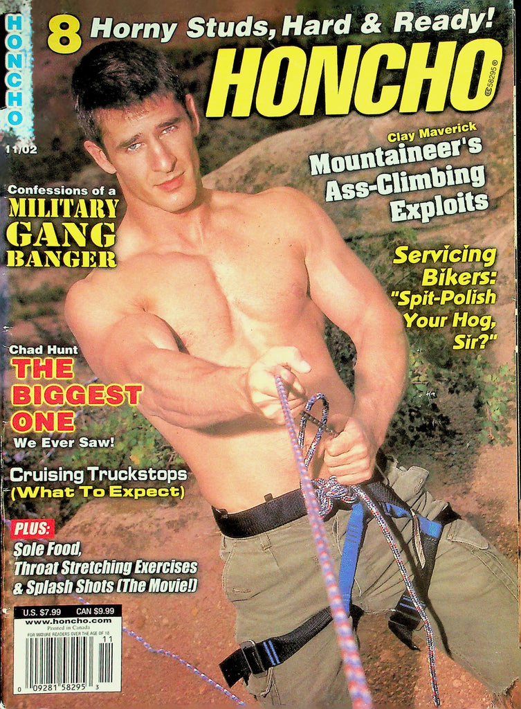 Honcho Gay Magazine   Cover Guy Clay Maverick Mountaineer's Ass-Climbing Exploits   November 2002     030526lmp