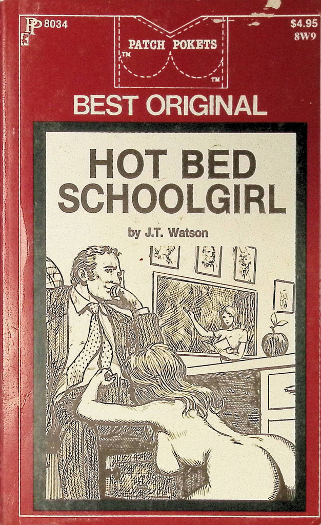 Hot Bed Schoolgirl by JT Watson PP8034 1978 Patch Pockets Greenleaf Classics Adult Paperback Novel 081925AMP