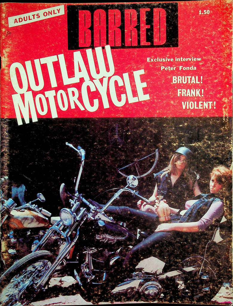 Barred  Outlaw Motorcycle Magazine  Peter Fonda Interview / Rebels On Wheels  Special 2nd Issue! 1970's  062526lmp-GSC