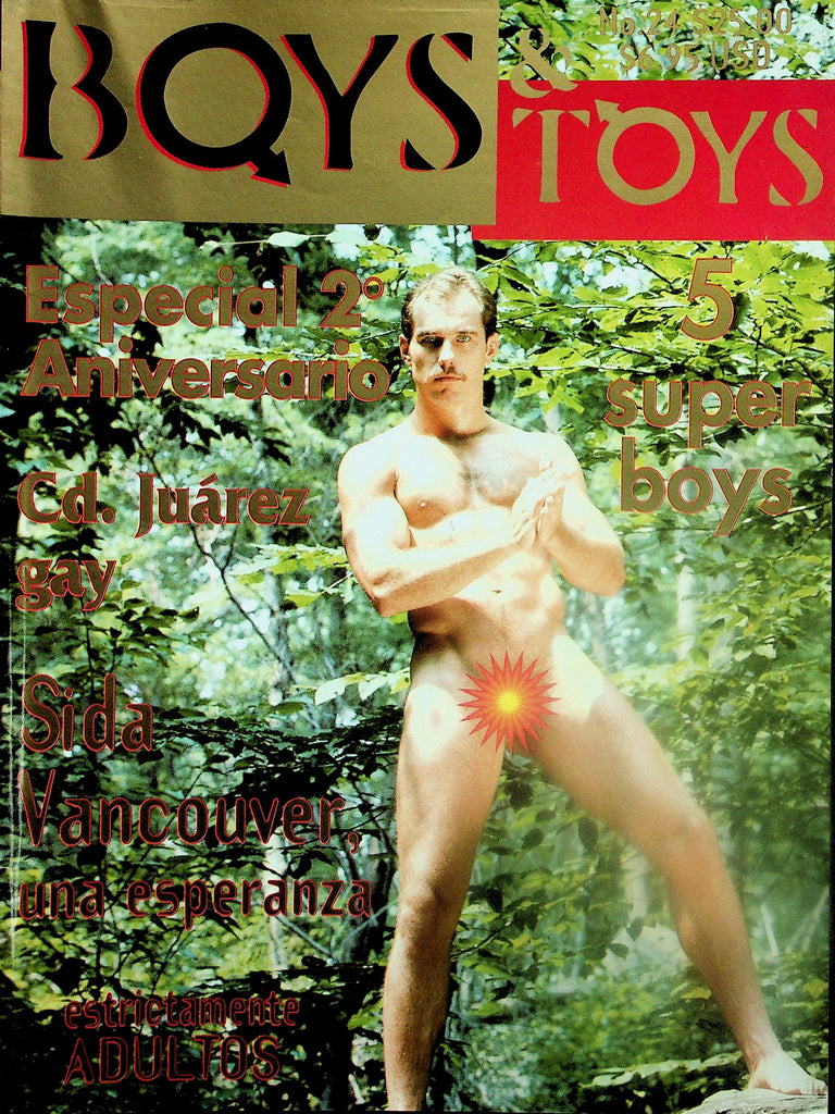 Boys & Toys 18+ Gay Spanish International Magazine  Cover Guy Bruno  #24  1990's  Special 2nd Anniversary   122125lmp
