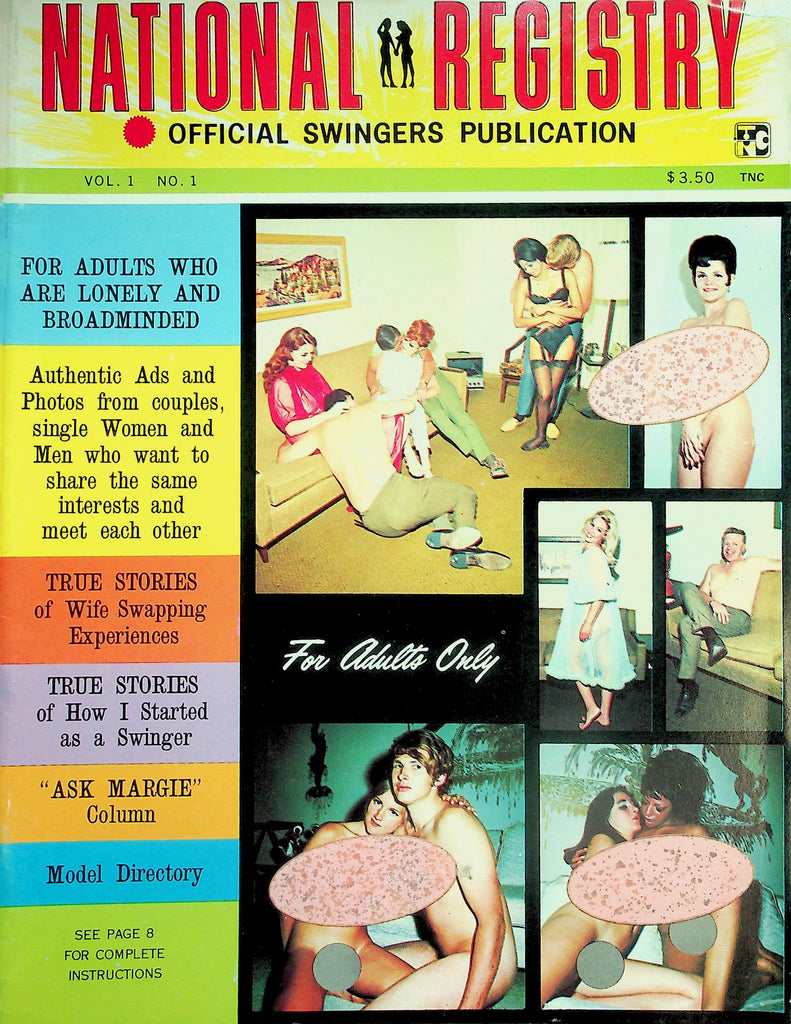 National Registry Contact Magazine  Official Swingers Publication  vol.1 #1  1968  062026lmp-GSC
