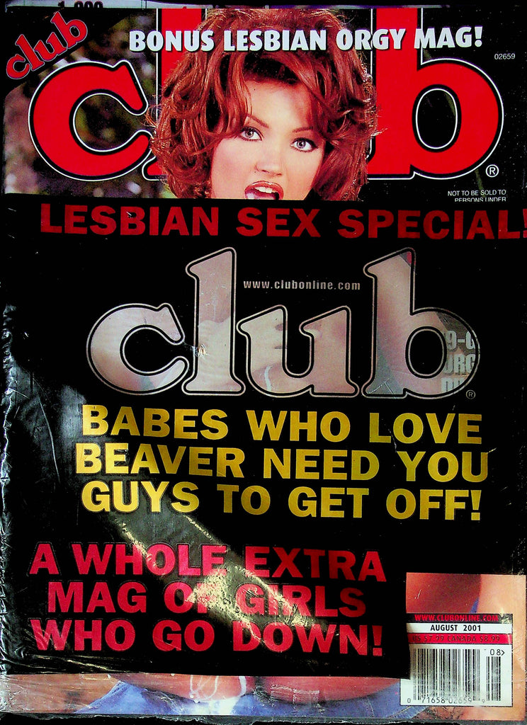 Club Magazine Lesbian Sex Special August 2001 SEALED W/Bonus 011525RP