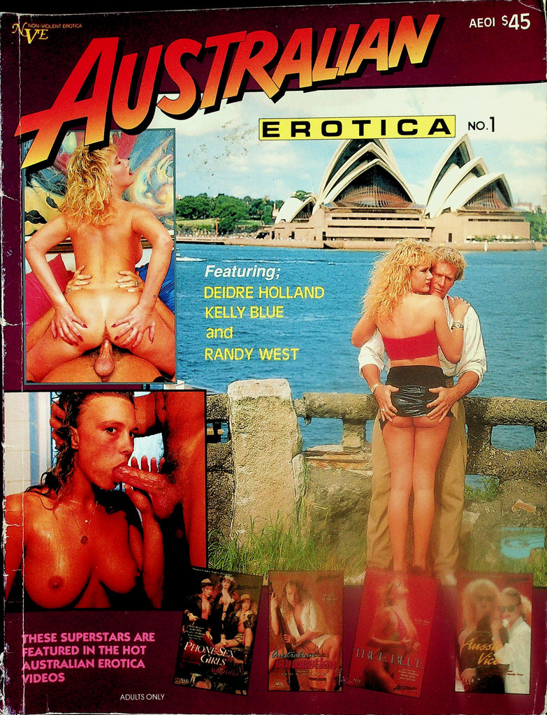 Australian Erotica Magazine  Featuring: Deidre Holland, Kelly Blue & Randy West  #1  1980's    112825lmp