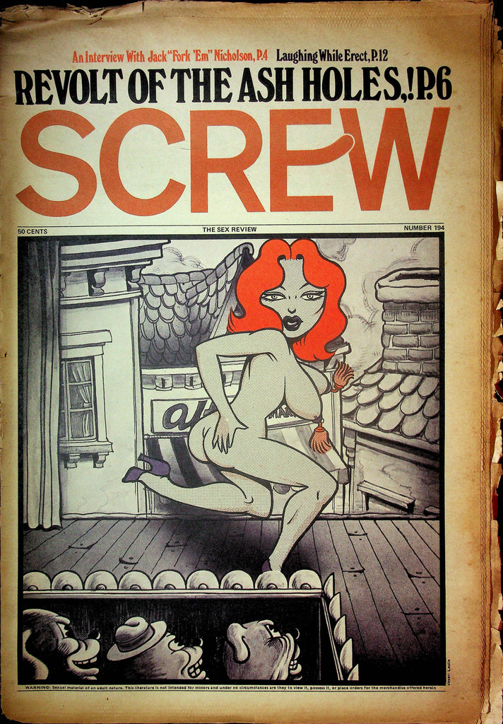 Screw Men's Newspaper Jack Nicholson Interview No.194 November 20 1972 061124OSRP