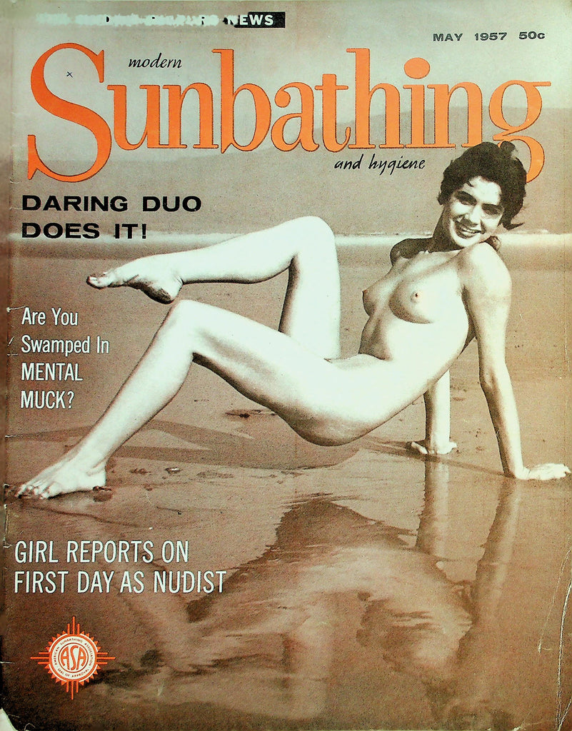 Modern Sunbathing and Hygiene Magazine  Daring Duo Does It!  May 1957   072426lmp-GSC