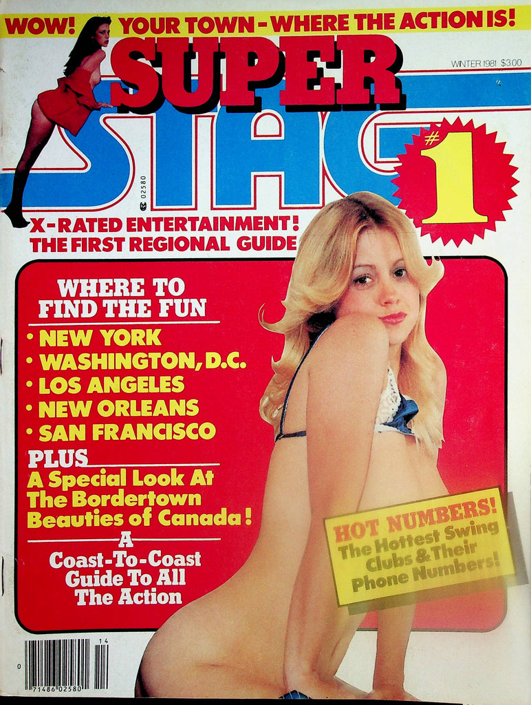 Super Stag Magazine  The Hottest Swing Clubs & Their Numbers!/ Centerfold Girl Gypsy  #1 Winter 1981    070425lm-p