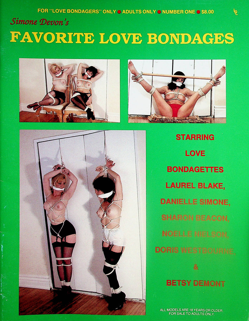 Simone Devon's Favorite Love Bondages Magazine  Laurel Blake, Sharon Beacon & More!  #1  1991 London Enterprises    102224lm-p