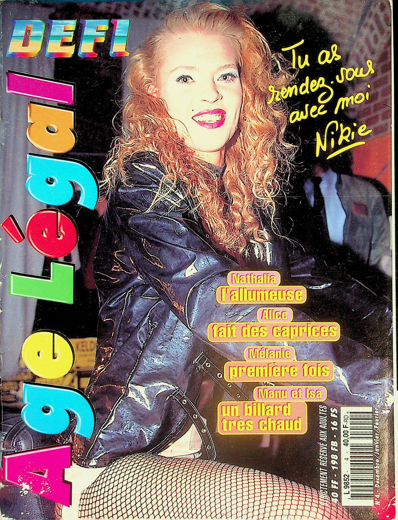 Age Le'gal French International Magazine  Covergirl Nikie  #4 Dec-Feb 1990's  030326lmp