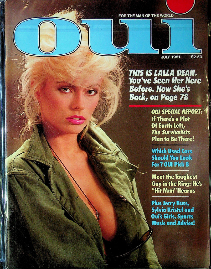 OUI Men's Magazine Ft. Lalla Dean & Jerry Buss July 1981 050625RP2