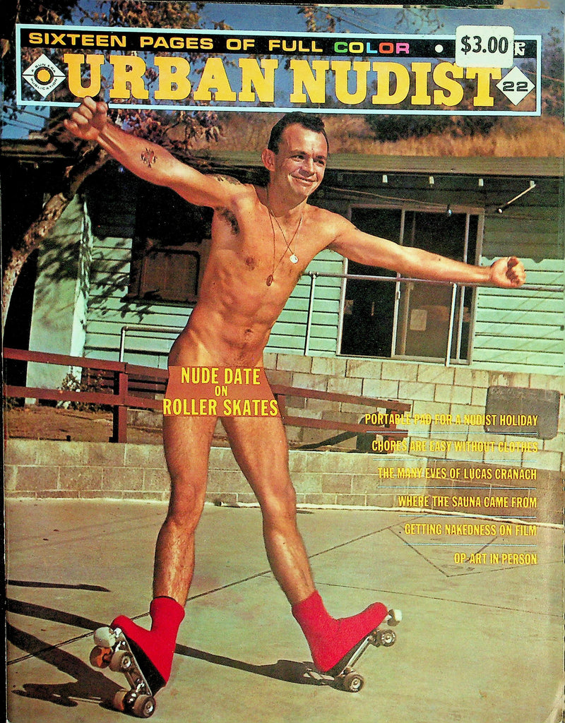 Urban Nudists Magazine Nude Date On Rollerskates / Chores Are Easy Without Clothes   #22  1966    081826lmp-GSC