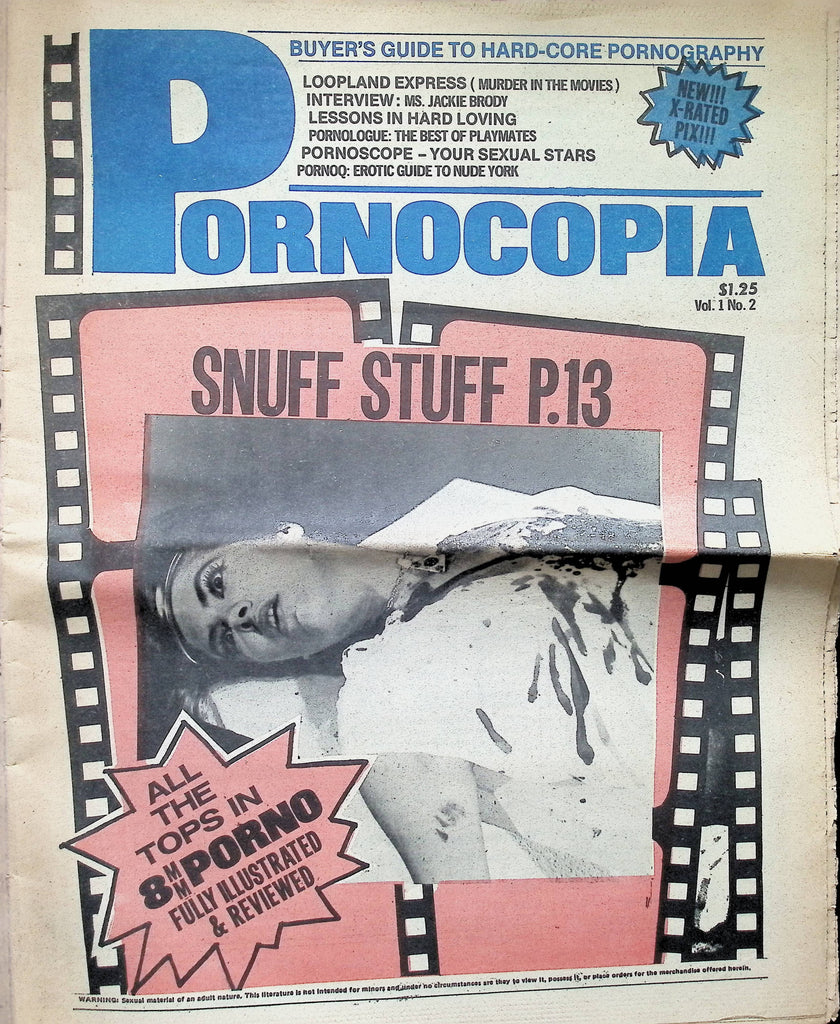 Pornocopia Vol 1 #2 Jackie Brody 1975 Fetish Men's Adult Newspaper -081524AMP2