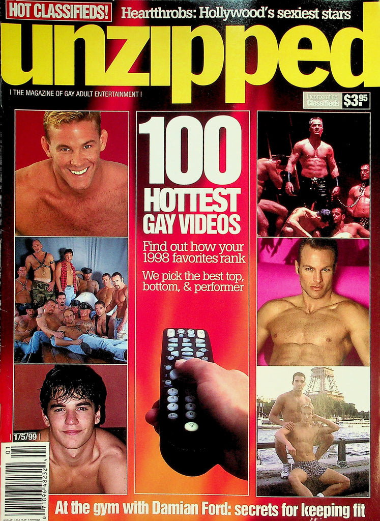 Unzipped Gay Magazine  100 Hottest Gay Videos/ Damian Ford, Will Clark, Tom Chase & More! 01/05/99   042426lmp