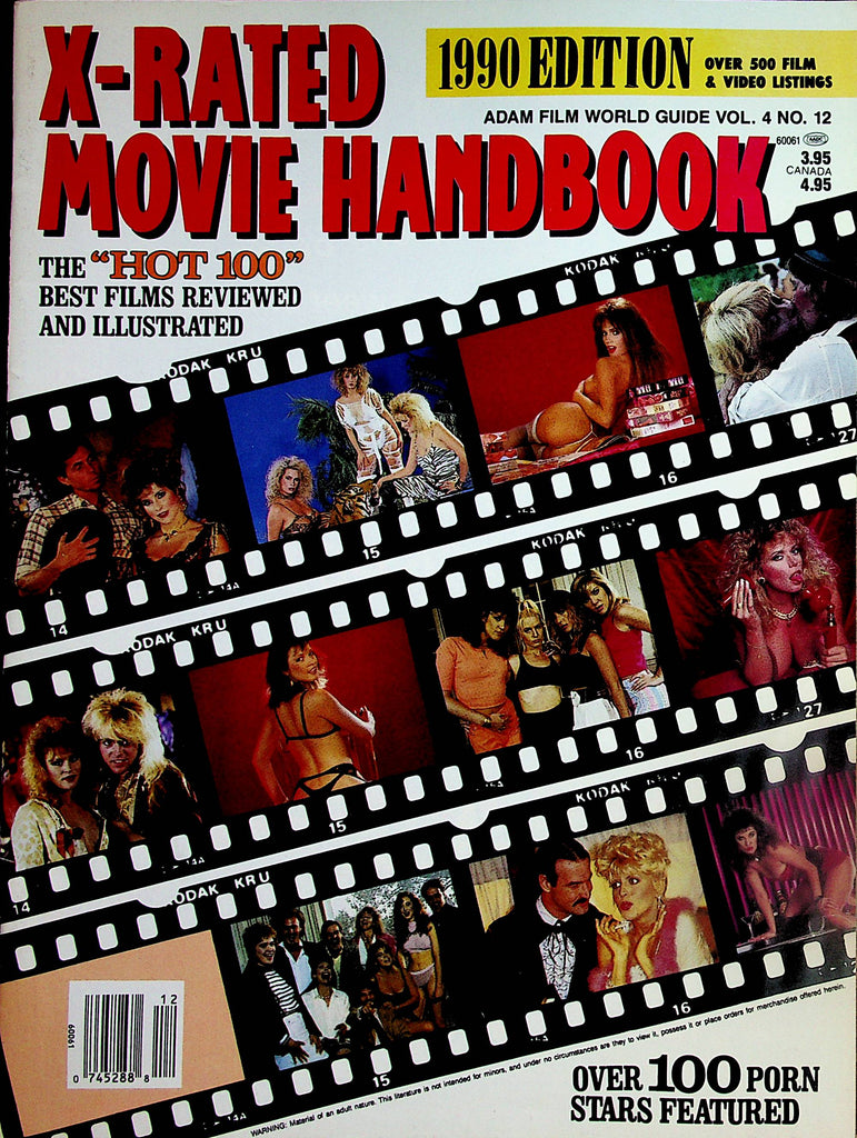 X-Rated Movie Handbook Magazine "Hot 100" Aja, Tori Welles, Sorority Pink & More! vol.4 #12  1990  113024lm-p