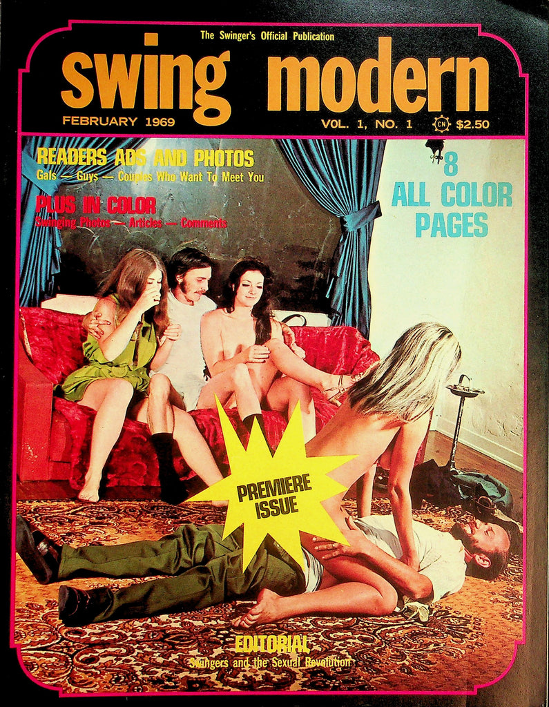 Swing Modern Magazine  Premiere Issue!  Sugar And Spice / Swingers Party  vol.1 #1  1969     091726lmp-GSC