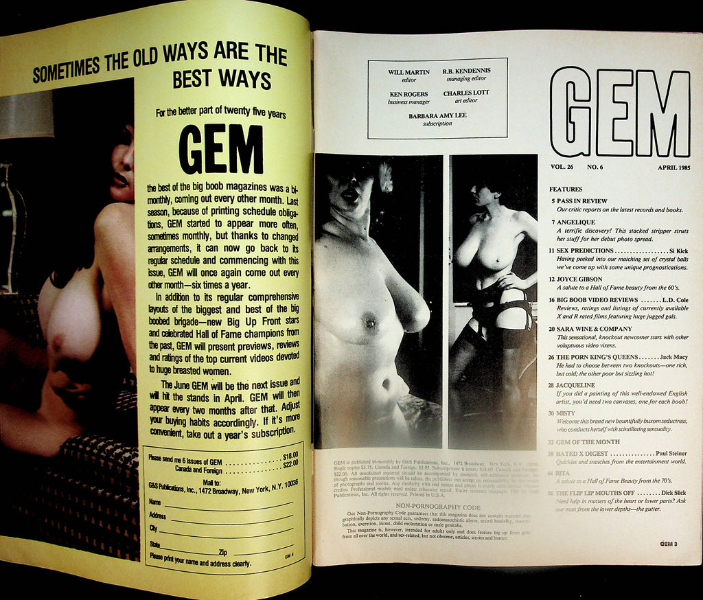 Gem Busty Magazine Candy Samples / Christy Canyon as Sara Wine April 1 –  Mr-Magazine