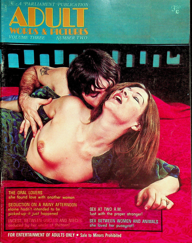 Adult Words & Pictures Magazine   The Oral Lovers / Seduction On A Rainy Afternoon  vol.3 #2  1971  Parliament Publication     051126lmp