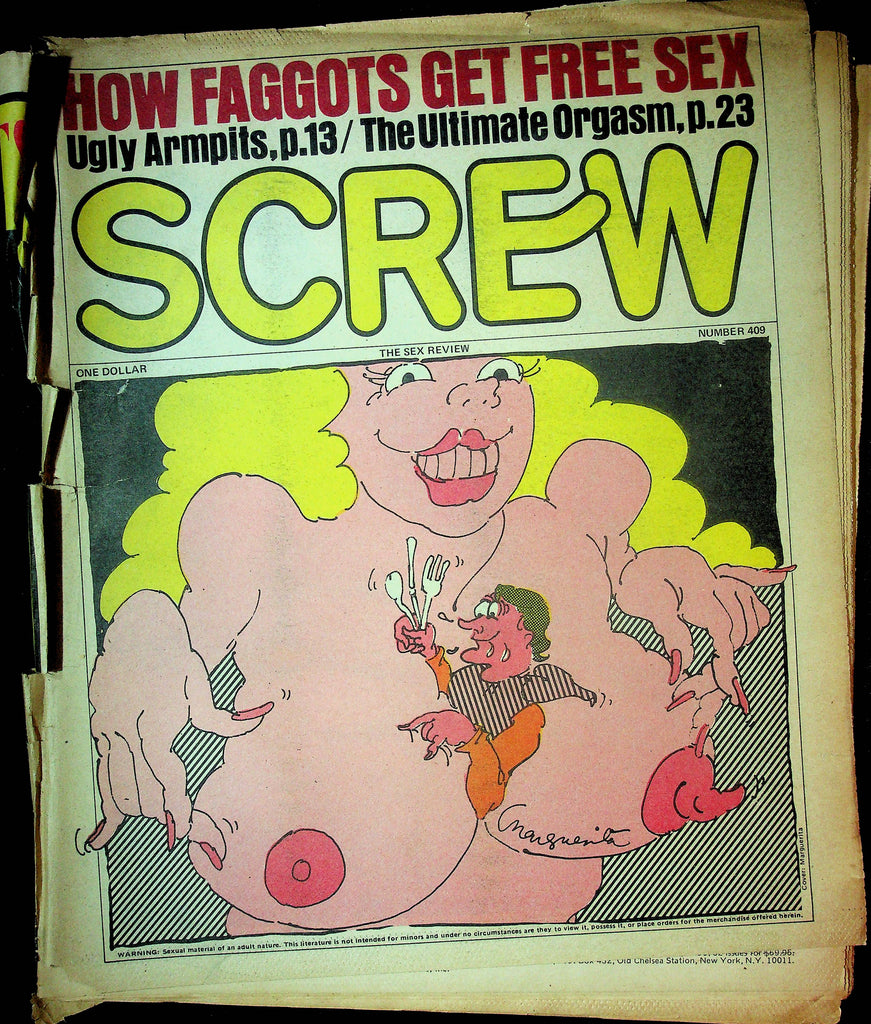 Screw Men's Newspaper The Ultimate Orgasm No.409 January 3 1977 061124OSRP