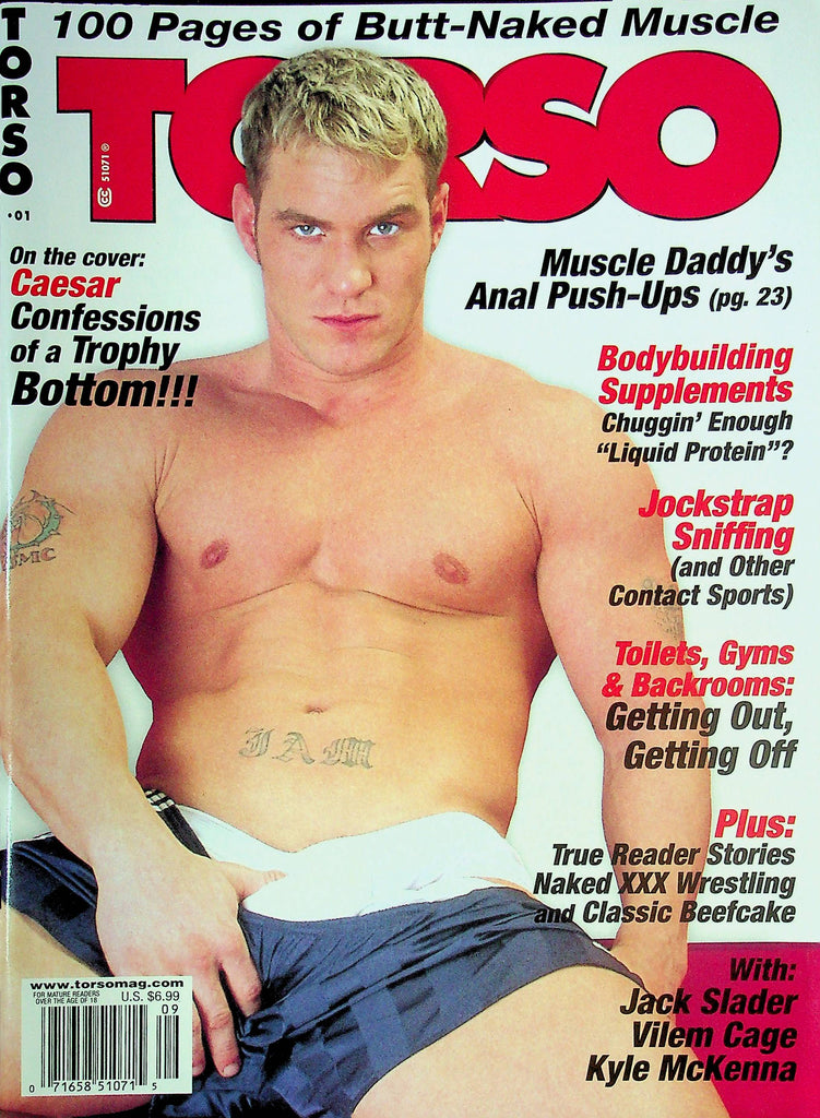 Torso Gay Men's Magazine Ft. Caesar & Jack Slader September 2001 121724RP