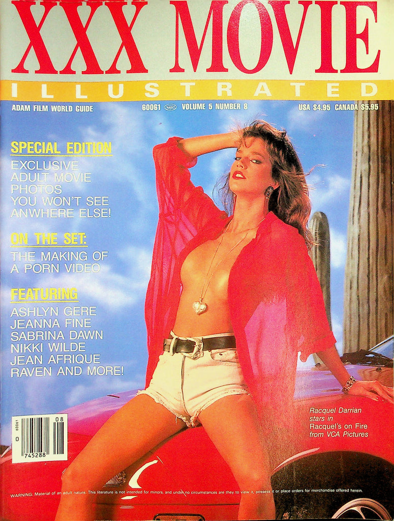 XXX Movie Illustrated Magazine  Racquel Darrian, Ashlyn Gere, Jeanna Fine & More!  vol.5 #8 1991 053026lmp-GSC