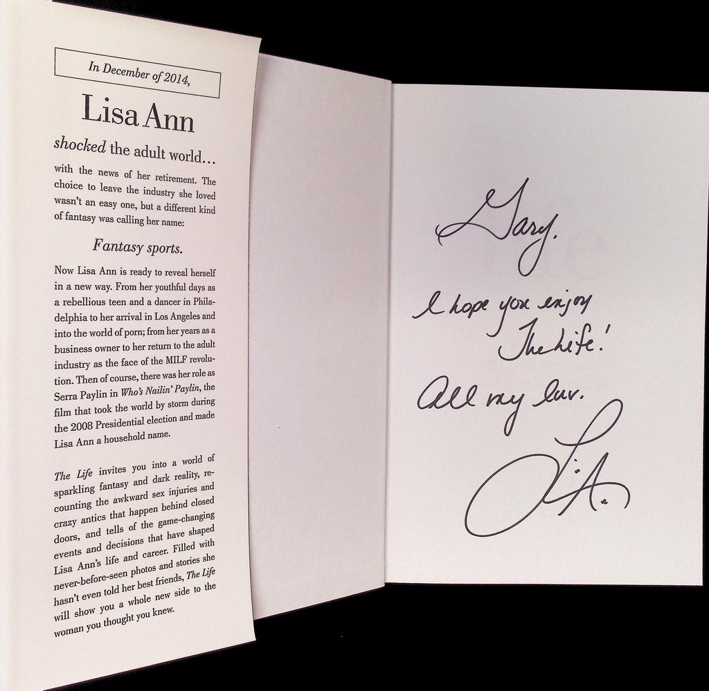 Lisa Ann Autographed Inside "The Life" Hardcover Book w/COA 123025AMP