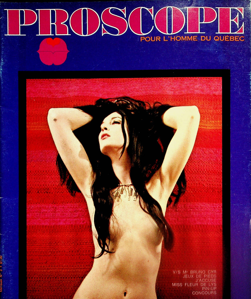 Proscope For The Man Of Quebec French International Magazine  Cover/Centerfold Girl  Christiane  #3 December 1970   092025lm-p